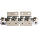 不锈钢带宽弯板附件滚子链条