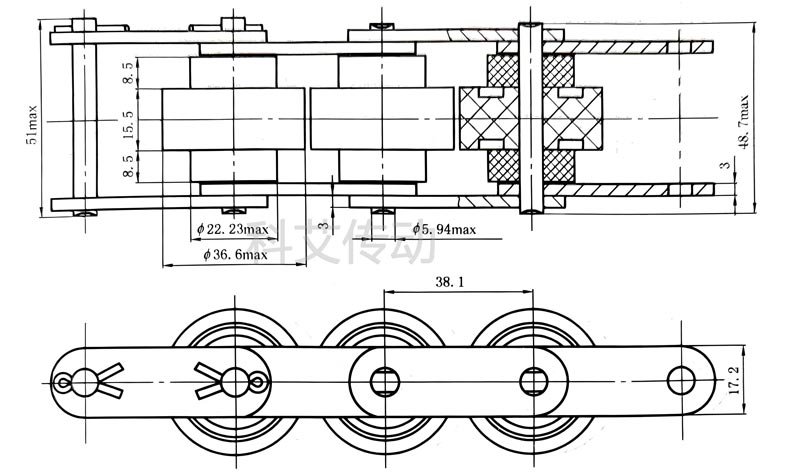 BS10-C212A 2.5倍速链条