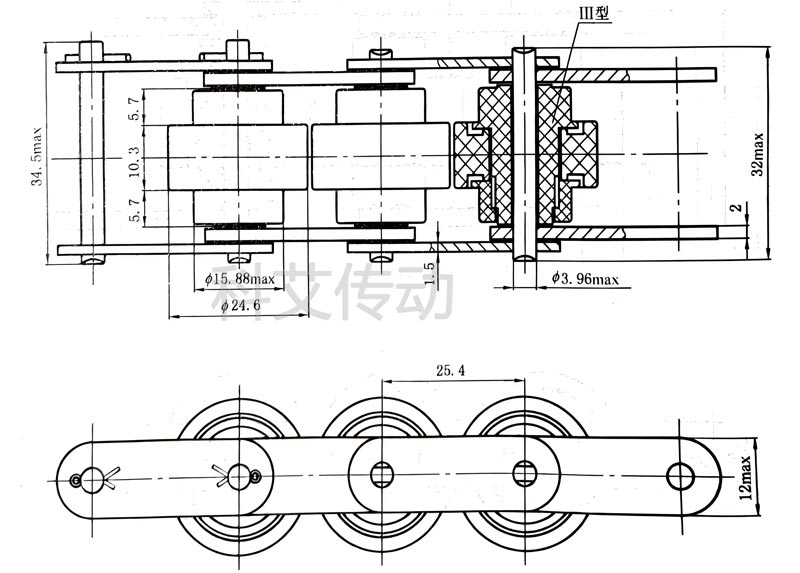 BS25-C208A 2.5倍速链条