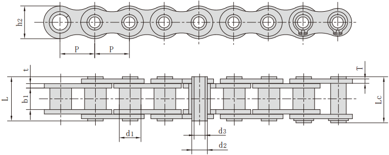 短节距空心销轴链条