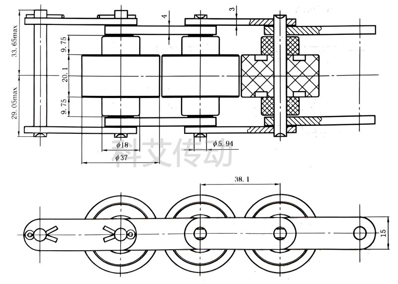 BS10-C212A 3倍速链条